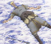 thorkell taken down in the snow